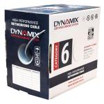 Dynamix C-C6-SLD24-GY Cat6 UTP Solid Cable Roll - 305m - Grey 250MHz - 24AWG x 4P - External O.D. 4.9mm - PVC CM UL Rated Jacket - REELEX II Pull Box
