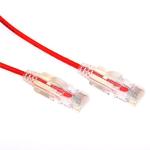 Dynamix PLSR-C6-0.25 0.25m Cat6A 10G Red Slimline Component Level UTP Patch Lead (30AWG)