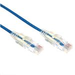 Dynamix PLSE-C6-2 2m Cat6A 10G Blue Ultra-Slim Component Level UTP Patch Lead (30AWG) with RJ45 Unshielded 50 Gold Plated Connectors. Supports PoE IEEE 802.3af (15.4W) at (30W) bt (60W)
