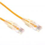 DYNAMIX 0.25m Cat6A 10G Yellow Ultra-Slim Component Level UTP Patch Lead (30AWG) with RJ45 Unshielded 50µ Gold Plated Connectors. Supports PoE IEEE 802.3af (15.4W) at (30W) bt (60W)