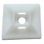 Dynamix DY30CTM 28 x 28mm Self Adhesive Natural Cable Ties Mount. Pack of 100