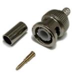 Dynamix 3 pcs RG-58 50 Ohm BNC Connector Crimp Type for security cameras
