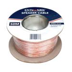 Dynamix CA-SPK16-50 50m 16AWG/1.31mm Speaker Cable, OFC 25/025BCx2C, Clear PVC Insulation, OD: 2.6x 5.2mm. Meter Marked