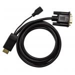 Dynamix C-HDMIVGA-2M 2m HDMI to VGA Cable, Includes Micro USB Female Optional Power - No HDCP - DMI 1.4 Max Res: 1080p60Hz (1920x1080) - Directional cable