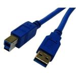 Dynamix C-U3AB-2 2M USB3.0 Type A Male to Type B Male Cable - Colour Blue