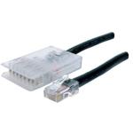 Dynamix PL-110RJ4P-0 Cat5e 110 to RJ45 Patch Lead - 50cm - Black 4 Pair - A Spec