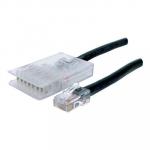 Dynamix PL-110RJ4P-1 Cat5e 110 to RJ45 Patch Lead - 1m - Black 4 Pair - A Spec