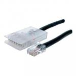 Dynamix PL-110RJ4P-2 Cat5e 110 to RJ45 Patch Lead - 2m - Black 4 Pair - A Spec