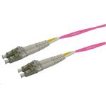 Dynamix FL-LCLCOM4-3 OM4 LC to LC Fibre Lead - 3m - Raspberry Pink 50 Micron - Duplex - Multimode - LSZH Jacket