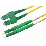 Dynamix FSM-LCASCA-5 OS1 LC APC to SC APC Fibre Lead - 5m - Yellow 9 Micron - Duplex - Singlemode - G657A1 Bend Insensitive - LSZH Jacket