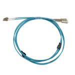 Dynamix FLA-LCSCOM3-50 OM3 LC to SC Armoured Fibre Lead - 50m - Aqua Duplex - Multimode - 3.3mm - LZSH Jacket