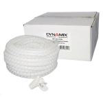 Dynamix EW-1520W 20Mx15mm Easy Wrap - Cable  Management Solution, Bulk Packed WHITE Colour, Includes Tool.