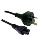 Dynamix C-POWERNC bulk packed 2M 3pin to Clover Shaped Female     Connector 7.5A. SAA Approved Power Cord.