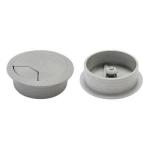 Dynamix CG60GY Round Desk Grommet - 60mm - Grey - (1 Pack) Easily & Neatly Store Power / Communication / Audio / Video / Computer / Data Cables - Perfect for Desks & Workstations