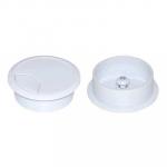 Dynamix CG80WH Round Desk Grommet - 80mm - White - (1 Pack)