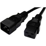 Dynamix C-IEC16A-1 16A IEC C20 to C19 Power Extension Cord - 1m - Black 1.5mm2
