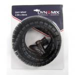 Dynamix EW-20R 2.5Mx20mm Easy Wrap - Cable Management Solution, Blister Retail Packaging, BLACK Colour