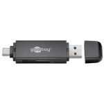Goobay 51778 USB 3.0   USB-C  2in1 card reader  black