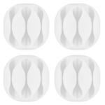 Goobay 70373 Cable Management Clip - White 3 Slots