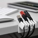 Goobay 70431 Cable Management Clip - White 5 Slots - Plastic
