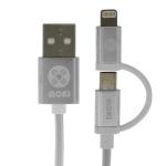 Moki USB-A to Lightning / Micro USB Cable 2-in-1 - SynCharge - Braided