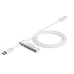Mophie 1M Premium USB-C to USB-C PD Fast Charging Cable - White, Support Up to 60W PD Fast Charging, Durable braided nylon, Heavy-Duty Construction, Anodized matte aluminium connectors, Universal Compatibility