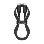 Mophie 2M Premium USB-C to USB-C PD Fast Charging Cable - Black, Support Up to 60W PD Fast Charging, Durable braided nylon, Heavy-Duty Construction, Anodized matte aluminium connectors, Universal Compatibility