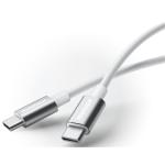 Momax Elite 60W USB-C Cable - 1.5m - White PD Fast Charging - Triple Braided Nylon - Aluminium Housing - Supports Apple iPhone / Samsung / Oppo / Oneplus / Nothing Phone