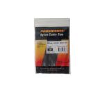 Powerforce POWCT1002BK-100 UV Resistant - Nylon 6/6 Cable Tie - 102mm x 2.5mm - Black - 100 Pack Indoor / Outdoor - UL 94V-2 Flammability Rating - MIL-S-23190E Tensile Strength - Carbonate A