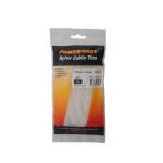 Powerforce POWCT1503NT-100 Standard - Nylon 6/6 Cable Tie - 150mm x 3.6mm - Natural - 100 Pack Indoor - UL 94V-2 Flammability Rating - MIL-S-23190E Tensile Strength