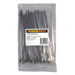 Powerforce POWCTSS3604-100 316 Stainless Steel Cable Tie - 360mm x 4.6mm - 100 Pack Indoor / Outdoor - UL E110642 - High Corrosion Resistance