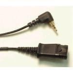 Poly 70765-01 2.5mm headset jack QD Quick Disconnect Coil Cable 10ft For use with Plantronics H-series headsets