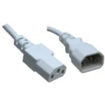RackPower CM1CC250W 10A C14 to C13 Cable - 2.5m - White 1mm2 - PVC