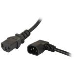 RackPower CM1CC500-PR 10A C14 to C13 Cable - 5m - Black Right-Hand Angled Plug - 1mm2 - PVC