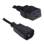 RackPower CM2CC040-12 10A - 16A C19 C14 to C19 Cable - 40cm - Black 1.5mm2 - PVC