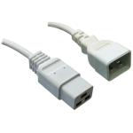 RackPower CM2CC150W 16A C20 to C19 Cable - 1.5m - White 1.5mm2 - PVC
