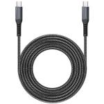 RockRose Powerline 60W USB-C to USB-C Cable - 2m - Kevlar Fiber Braided - 70kg Tension - 10000+ Plug / Pull - 5000 Bending Test
