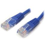 StarTech.com M45PATCH3BL Cat5e Ethernet Cable - 90cm (3ft) - Blue Cat5e Blue Molded RJ45 UTP Cat 5e Patch Cable - Patch Cord / Molded Patch Cable - RJ45 to RJ45 - Male to Male