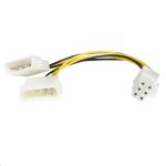 StarTech LP4PCIEXADAP 6 LP4 to 6 Pin PCIe Power Cable Adapter