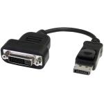StarTech DP2DVIS DisplayPort to DVI Adapter - Active DisplayPort to DVI-D Adapter/Video Converter 1080p - DP 1.2 to DVI Monitor Cable Adapter Dongle - DP to DVI Adapter - Latching DP Connector