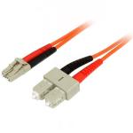StarTech.com 50FIBLCSC1 Fiber Optic Cable - 1m Multimode - LC-SC