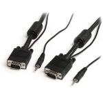 StarTech.com MXTHQMM10MA VGA - Audio VGA Cable - 10m Coax High Resolution Monitor VGA Video Cable with Audio HD15 Male to Male