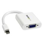 StarTech.com MDP2VGAW Mini DisplayPort to VGA Adapter - Active Mini DP to VGA Converter - 1080p Video - mDP or Thunderbolt 1/2 Mac/PC to VGA Monitor/Projector/Display - mDP 1.2 to VGA Dongle - White