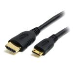 StarTech.com HDACMM2M 4K 30Hz - Ethernet Mini HDMI to HDMI Cable - 2m - Black Mini HDMI to HDMI Cable with Ethernet - 4K 30Hz High Speed Mini HDMI to HDMI Adapter Cable - Mini HDMI Type-C Device to HDMI Monitor / Display - Durable Video Con