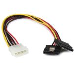 StarTech.com PYO2LP4LSATA LP4 to SATA Power Splitter Cable - 30cm LP4 to 2x latching SATA