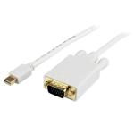 StarTech.com MDP2VGAMM10W 1920x1200 Mini DisplayPort to VGA Cable - 3m (10ft) - White Mini DisplayPort MDP to VGA Adapter - Male to Male
