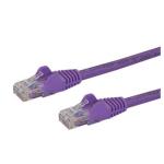 StarTech.com N6PATC3MPL Cat6 - 10GbE - 100W PoE++ Ethernet Cable - 3m - Purple Gigabit Ethernet Wire / 650MHz 100W PoE++ RJ45 UTP Category 6 Network / Patch Cord Snagless with Strain Relief Fluke Tested UL / TIA Certified - Male to Male