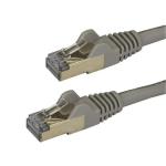 StarTech.com 6ASPAT1MGR Cat6A - 10 Gigabit - 100W PoE Ethernet Cable - 1m - Gray Shielded - Snagless - RJ45 - STP - 10GbE Network Cable - Strain Relief - Fluke Tested - UL-TIA Certified
