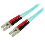 StarTech.com 450FBLCLC5 100 Gb - 50-125 - LSZH Fiber Optic Cable - 5m - Aqua OM4 - Duplex - Multimode - LC-LC