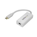 StarTech.com CDP2MDP USB-C to Mini DisplayPort Adapter - 4K 60Hz - White - USB 3.1 Type-C to Mini DP Adapter